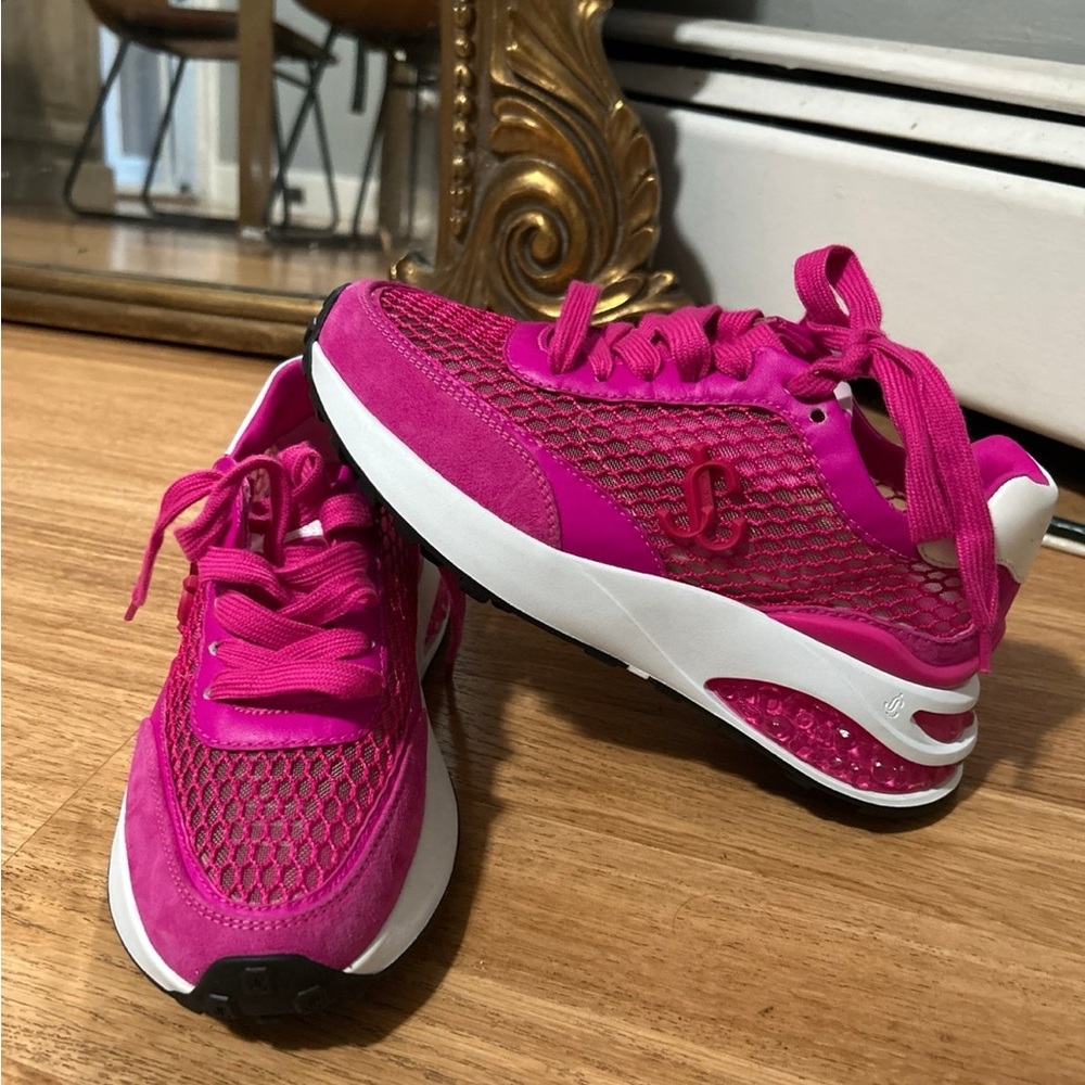 Jimmy Choo Pink Memphis Sneakers